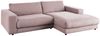 KAWOLA Sofa MADELINE Ecksofa Cord rosa Longchair rechts 85 x 190 x 270 cm Bild 2