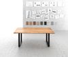 Esstisch Edge 200x100 Akazie Natur Metall Schmal schwarz Live-Edge Bild 2