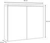 Badplaats Spiegelschrank Toledo 80 x 20 x 60 cm – Beige – Badezimmerschrank mit 2 Spiegeltüren Bild 3