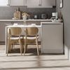 Roomart Kücheninsel MILANO mit Esstisch & Stauraum – Küchentisch & Küchenschrank – 160×85×60 cm – platzsparend & modern • Weiß Bild 3