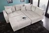 riess-ambiente Ecksofa KENT 220cm beige / schwarz, Einzelartikel 1 Teile, Wohnzimmer · Cord · mit Federkern · inklusive Hocker · L-Form · Modern Bild 3