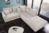 riess-ambiente Ecksofa KENT 220cm beige / schwarz, Einzelartikel 1 Teile, Wohnzimmer · Cord · mit Federkern · inklusive Hocker · L-Form · Modern Bild 5