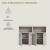 welltime Badmöbel-Set FLORENZ, 2-teilige Badkombination, hochwertige MDF-Front, (Set, 2-St, 2-teiliges Set bestehend aus: 2 Midischrank breit), Bad-Kombination, Bad-Möbel, Badezimmer, Kombination, Kombi Bild 4