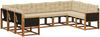 vidaXL Outdoor-Sofagarnitur mit Kissen 9 pcs Natur und Beige 3382201 Bild 2