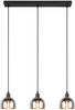 Pendelleuchte MOLLY 3-flammig Rauchglas Chrom verspiegelt, Breite 60cm Bild 2