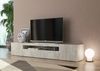 Dmora TV-Schrank Amore, niedriges Wohnzimmer-Sideboard mit 3 Türen, Fernsehständer-Basis, 100 % Made in Italy, 200 x 40 x 37 cm, Zement, Bild 2