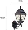 Außenleuchte, Wandlampe, Laterne, H 45 cm, Schwarz Bild 4