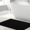 Hammetex 100% Baumwolle rutschfeste Badematte, 51x86 cm Große Badvorleger für Badezimmer, Saugfähig Schnelltrocknend Waschbar Bad Fußmatten, Schwarz Bild 2