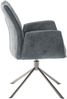 2er Set Sesselstuhl Diveria, 360° drehbar - Olive / Edelstahl Bild 3
