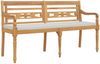 vidaXL Batavia-Bank mit Kissen 150 cm Massivholz Teak 319148 Bild 2