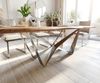 Esstisch Edge 240x100 Akazie Natur Spider Flachstahl Edelstahl Live-Edge Bild 5
