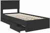 vidaXL Bettrahmen mit Schubladen Schwarz 75 x 190 cm Ingenieurs Holz 3408034 Bild 5