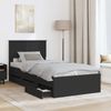 vidaXL Bettrahmen mit Schubladen Schwarz 75 x 190 cm Ingenieurs Holz 3408034 Bild 3