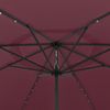 vidaXL Sonnenschirm mit LED-Beleuchtung 400 cm Bordeaux 312534 Bild 4