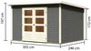 Karibu Gartenhaus 19mm Stockach 5 Terragrau Bild 3