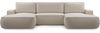 AX LIVING Ablia Sofa U-Form mit Schlaffunktion Beige Bild 2