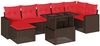 vidaXL 8-teiliges Gartensofa-Set mit Kissen, braun, Polyrattan 3267434 Bild 2
