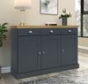Sideboard >Motala< in Anthrazit - 125x80x35cm (BxHxT) Bild 2