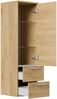 Badmöbel Set Firenze 70 3tlg. Spiegelschrank & Seitenschrank eiche gold : Eiche Gold Bild 5