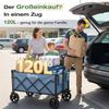 Sekey Bollerwagen Faltbar Handwagen Outdoor Transportwagen mit Bremsen, 120L, bis zu 100kg, Blau Bild 2