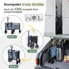 Sekey Bollerwagen Faltbar Handwagen Outdoor Transportwagen mit Bremsen, 120L, bis zu 100kg, Blau Bild 3