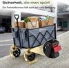 Sekey Bollerwagen Faltbar Handwagen Outdoor Transportwagen mit Bremsen, 120L, bis zu 100kg, Blau Bild 4