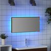 vidaXL Spiegel Braun Eichen-Optik 80 x 37 cm Glas und engineered Holz 863305 Bild 4