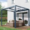 osoltus Terrassendach Veranda freistehend mit Schiebedach 3x3m anthrazit Bild 2