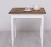 Quadratischer Holztisch Landhausstil weiß braun - 80 x 80 cm Eichenplatte Bild 3