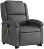 vidaXL Massagesessel mit Aufstehhilfe Grau Echtleder 3204269 Bild 4