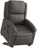 vidaXL Massagesessel mit Aufstehhilfe Grau Echtleder 3204269 Bild 3