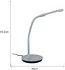 LED Schreibtischlampe POLO Grau dimmbar 41cm hoch mit Flexgelenk Bild 3