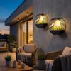 2x LED Solar Wandleuchte, Pflanzgefäß, IP44, D 25 cm Bild 3