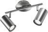 meineWunschleuchte 'Faina' Deckenstrahler, LED, 2 flammig, silber matt, 32,5x19 cm Bild 2