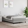 vidaXL Boxspringbett mit Matratze Hellgrau 120x190 cm Stoff 3269657 Bild 3
