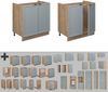 Spülenunterschrank Fame-Line Hellblau-grau 80 cm ohne Arbeitsplatte Vicco Bild 5