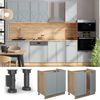 Spülenunterschrank Fame-Line Hellblau-grau 80 cm ohne Arbeitsplatte Vicco Bild 2