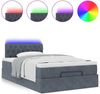 vidaXL Ottomane Bett mit Matratze & LEDs Dunkelgrau 120x190 cm Samt 3312681 Bild 5