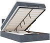 vidaXL Ottomane Bett mit Matratze & LEDs Dunkelgrau 120x190 cm Samt 3312681 Bild 2