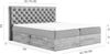 AX LIVING Boxspringbett 140x200 mit Bettkasten Clavio in Schwarz Bild 5
