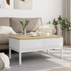 vidaXL Couchtisch FLORO Weiß 99x55,5x45 cm Massivholz Kiefer 374018 Bild 3
