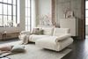 KAWOLA Ecksofa ANISSA Stoff cremeweiß manuelle Rückenverstellung Longchair rechts 84 x 185 x 297 cm Bild 2