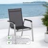 Kettler 'Basic Plus' Gartenstuhl, stapelbar, Aluminium silber, 66 x 69 x 98 cm Bild 4