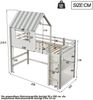 Hausbett Grün Mit Dachdesign 90x200 Massivholz Sicherheitsgitter 120kg Tragkraft Etagenbett Kinderzimmer Spielbett Eisdielen Design Bild 5