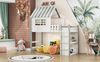Hausbett Grün Mit Dachdesign 90x200 Massivholz Sicherheitsgitter 120kg Tragkraft Etagenbett Kinderzimmer Spielbett Eisdielen Design Bild 4
