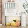 Hausbett Grün Mit Dachdesign 90x200 Massivholz Sicherheitsgitter 120kg Tragkraft Etagenbett Kinderzimmer Spielbett Eisdielen Design Bild 2