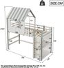 Hausbett Grün Mit Dachdesign 90x200 Massivholz Sicherheitsgitter 120kg Tragkraft Etagenbett Kinderzimmer Spielbett Eisdielen Design Bild 5