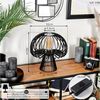 hofstein Tischleuchte moderne Tischlampe aus Metall in Schwarz, ohne Leuchtmittel, Nachttischlampe An-/Ausschalter, Lichteffekt, 1xE27, ohne Leuchtmittel Bild 4