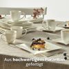 Peill+Putzler Germany Kombiservice | 30-teiliges Geschirrset für 6 Personen aus Porzellan weiß | Modern eckig | spülmaschinenfest Bild 3