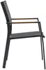 Vente-unique - MACILA Garden dining set Metall Grau - B 60 cm x H 89 cm x L 57 cm Bild 4